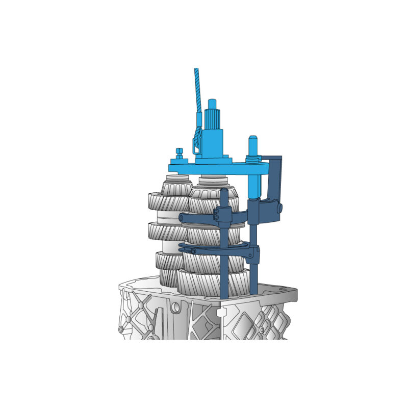 Tool to lift the primary and secondary shafts and forks