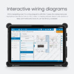 Interactive wiring diagrams While navigating over the wiring diagrams with the mouse, the components are highlighted and the technical information, including relevant documents, technical data, comments and location, can be directly accessed.