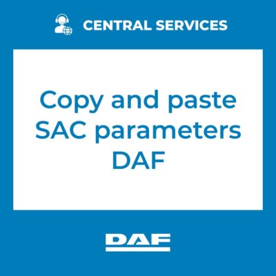 Copy and paste SAC parameters for DAF (Central Services)