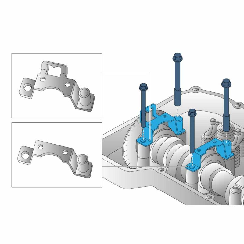 Kit to measure the camshaft lobe deviation. Engine D11K/DTI11
