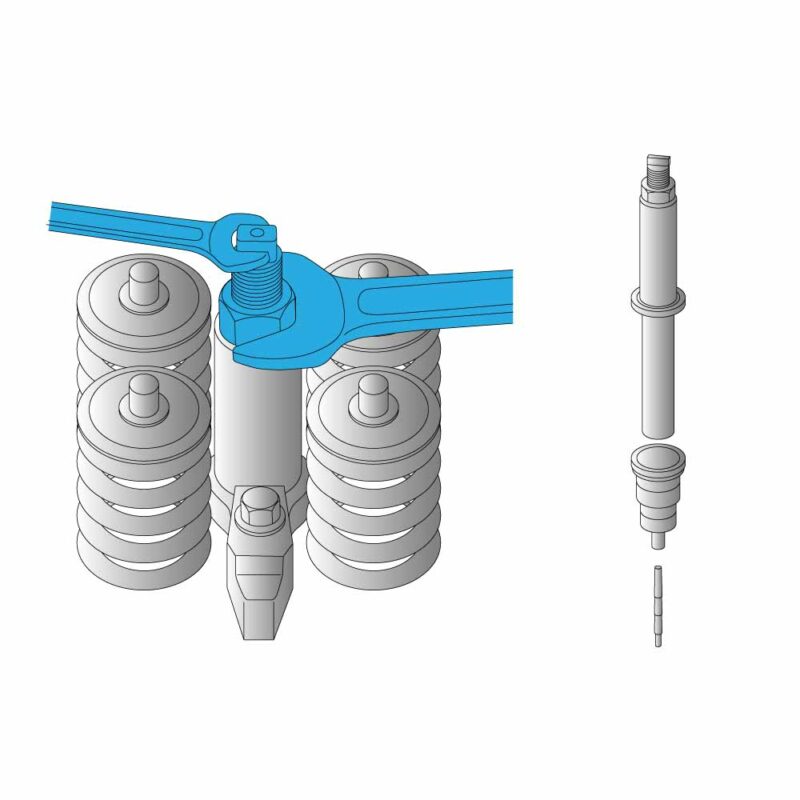 Copper Injector Sleeve Removal/assembly Kit. Volvo/Renault