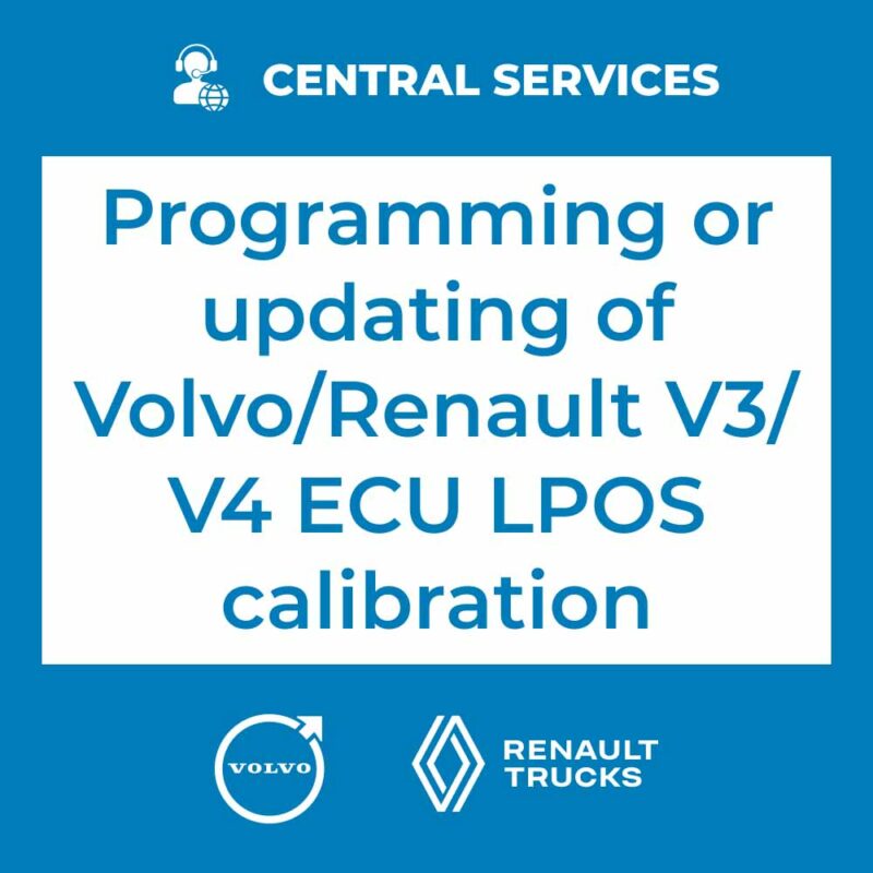 Programming or updating of Volvo/Renault V3/V4 ECU LPOS calibration (Central Services)