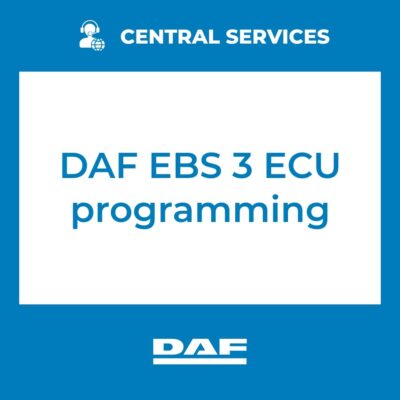 DAF EBS 3 ECU programming (Central Services)