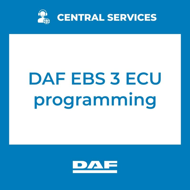 DAF EBS 3 ECU programming (Central Services)