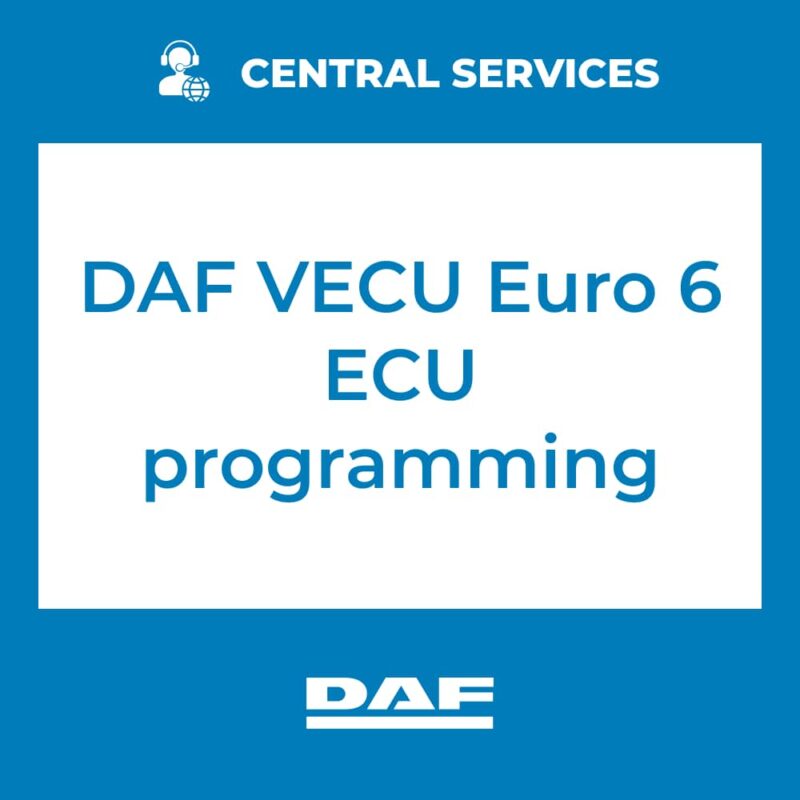 DAF VECU Euro 6 ECU programming (Central Services)