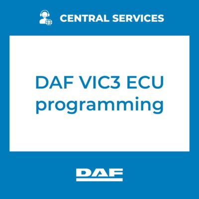 DAF VIC3 ECU programming (Central Services)
