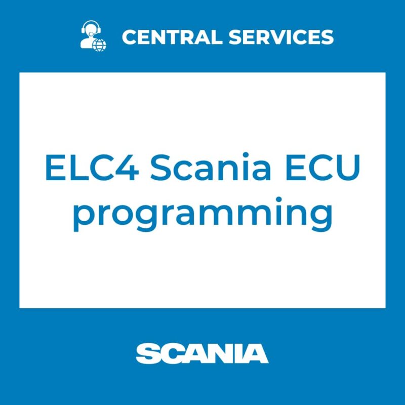 ELC4 Scania ECU programming (Central Services)