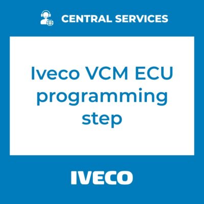 Iveco VCM ECU programming step (Central Services)