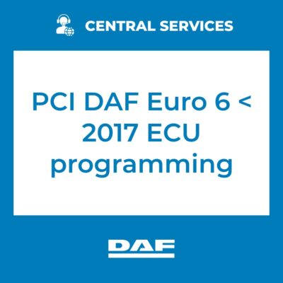 PCI DAF Euro 6 < 2017 ECU programming (Central Services)
