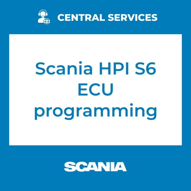 Scania HPI S6 ECU programming (Central Services)