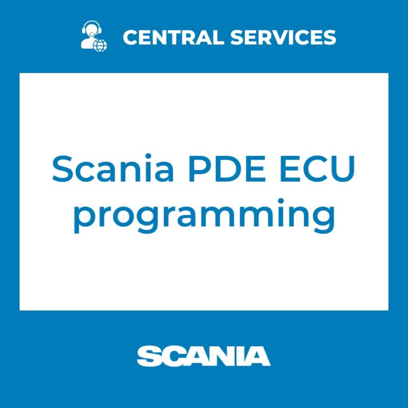 Scania PDE ECU programming (Central Services)