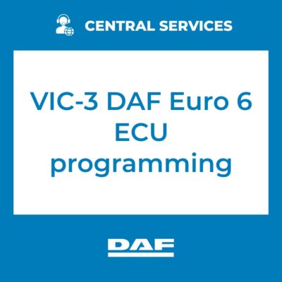 VIC-3 DAF Euro 6 ECU programming (Central Services)