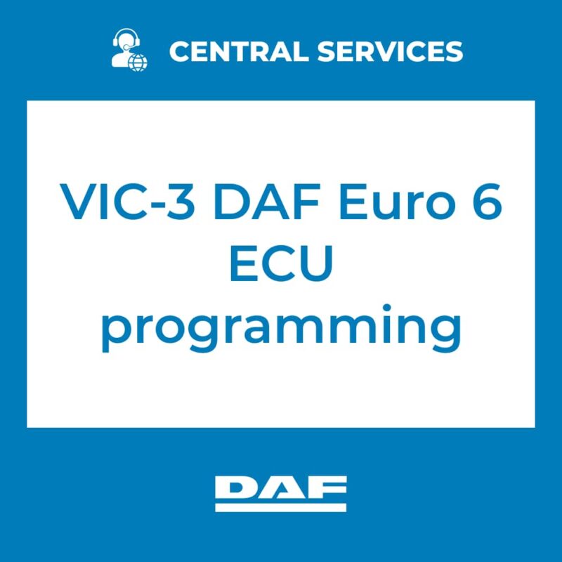 VIC-3 DAF Euro 6 ECU programming (Central Services)