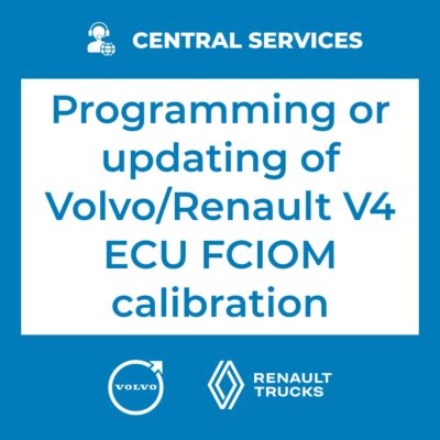 Programming or updating of Volvo/Renault V4 ECU FCIOM calibration (Central Services)
