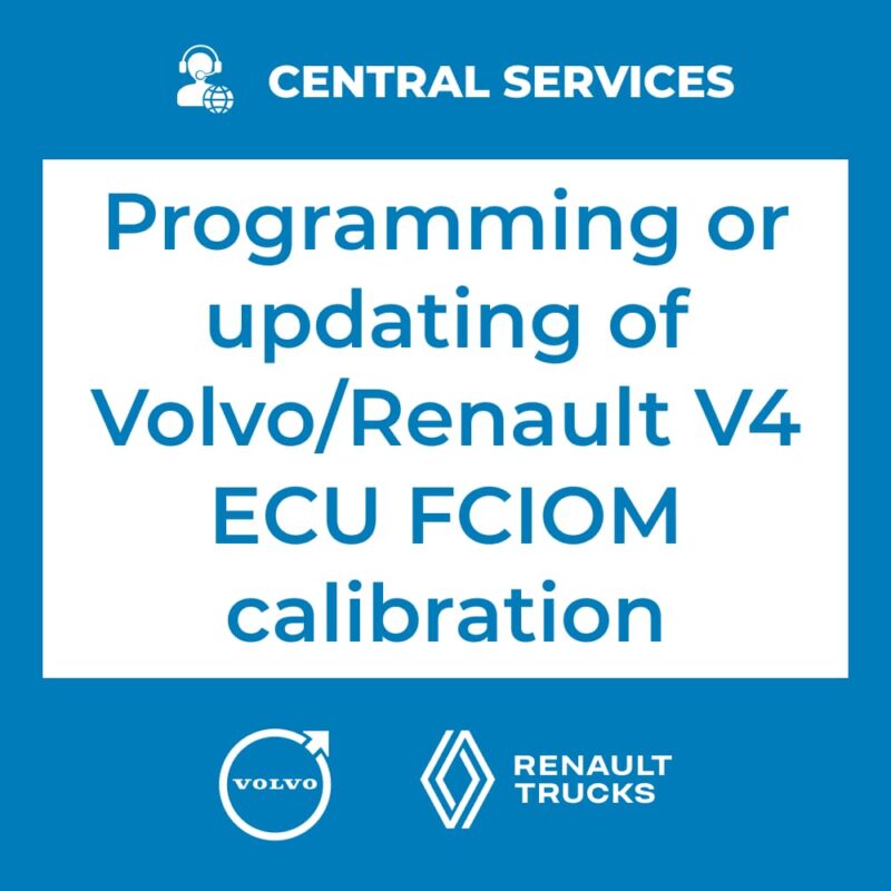 Programming or updating of Volvo/Renault V4 ECU FCIOM calibration (Central Services)