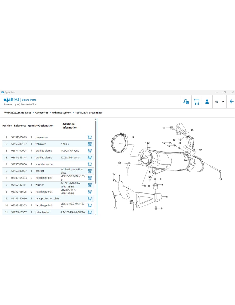 Jaltest Spare Parts Module