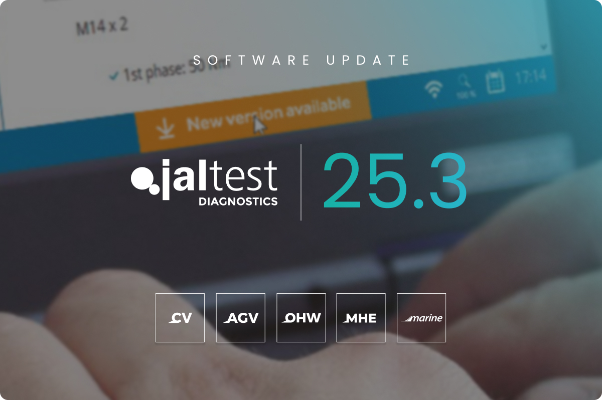 Software Update. Jaltest Diagnostics. 25.3. CV, AGV, OHW, MHE, Marine.