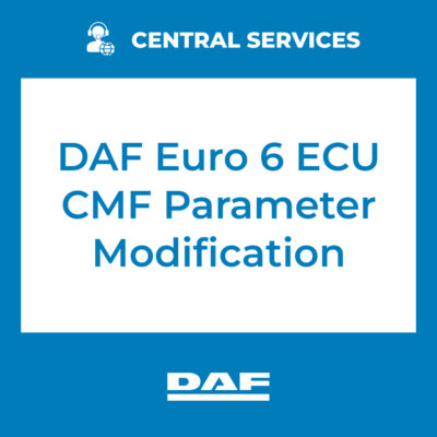 DAF Euro 6 ECU CMF Parameter Modification (Central Services) - 70810034