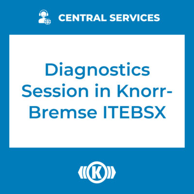 Diagnostics Session in Knorr-Bremse ITEBSX (Central Services) - 71101043