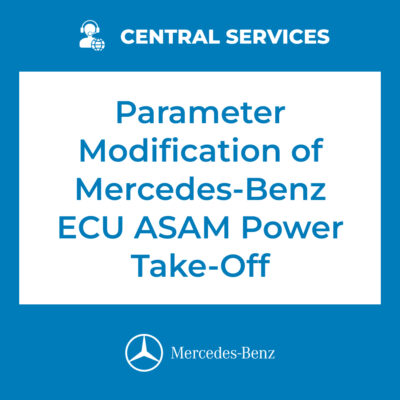 Parameter Modification of Mercedes-Benz ECU ASAM Power Take-Off (Central Services) - 70810036