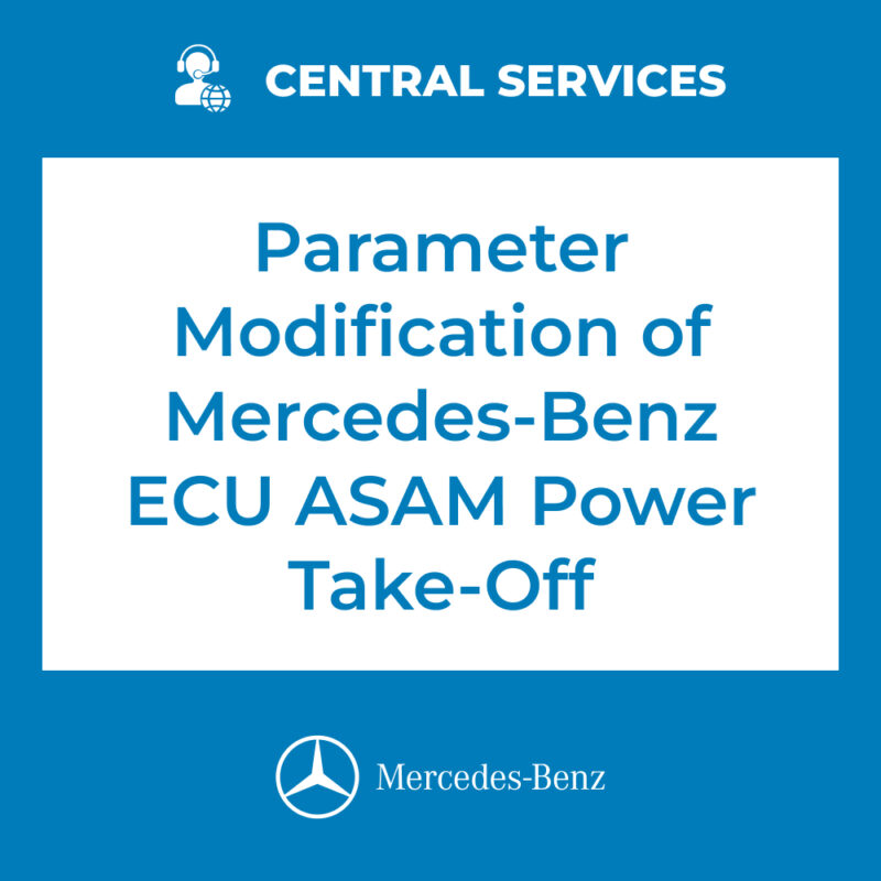 Parameter Modification of Mercedes-Benz ECU ASAM Power Take-Off ...
