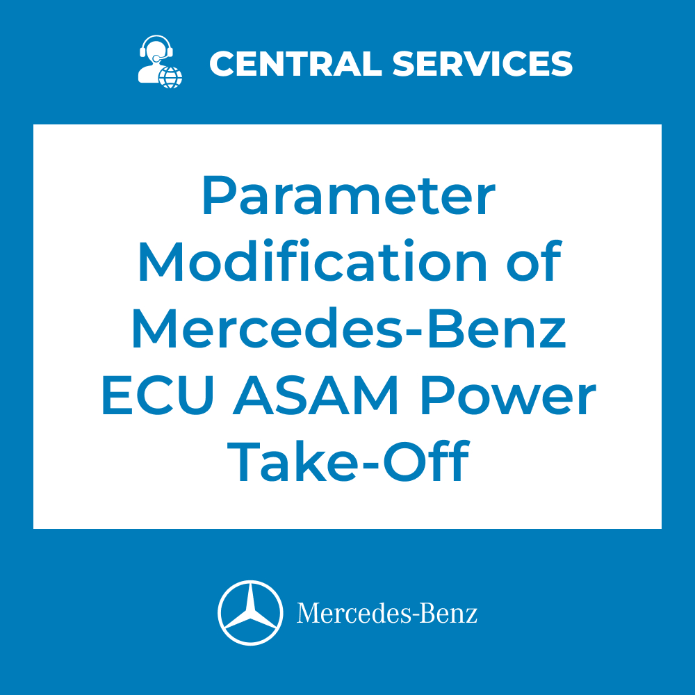 Parameter Modification of Mercedes-Benz ECU ASAM Power Take-Off (Central Services) - 70810036