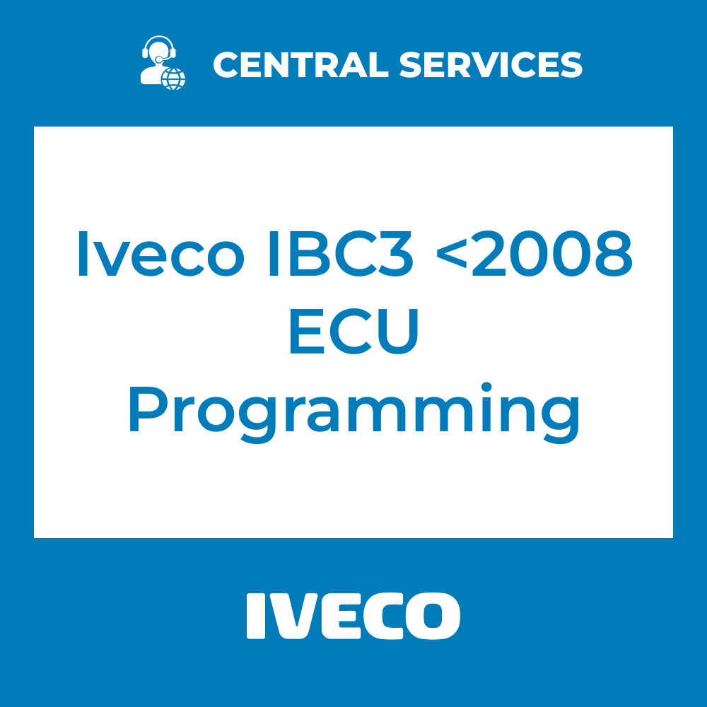 Iveco IBC3 Pre-2008 ECU Programming (Central Services) - 71101067