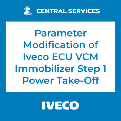 Parameter Modification of Iveco ECU VCM Immobilizer Step 1 Power Take-Off (Central Services) - 71101091
