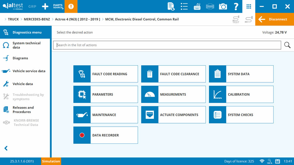 Diagnostics Menu
