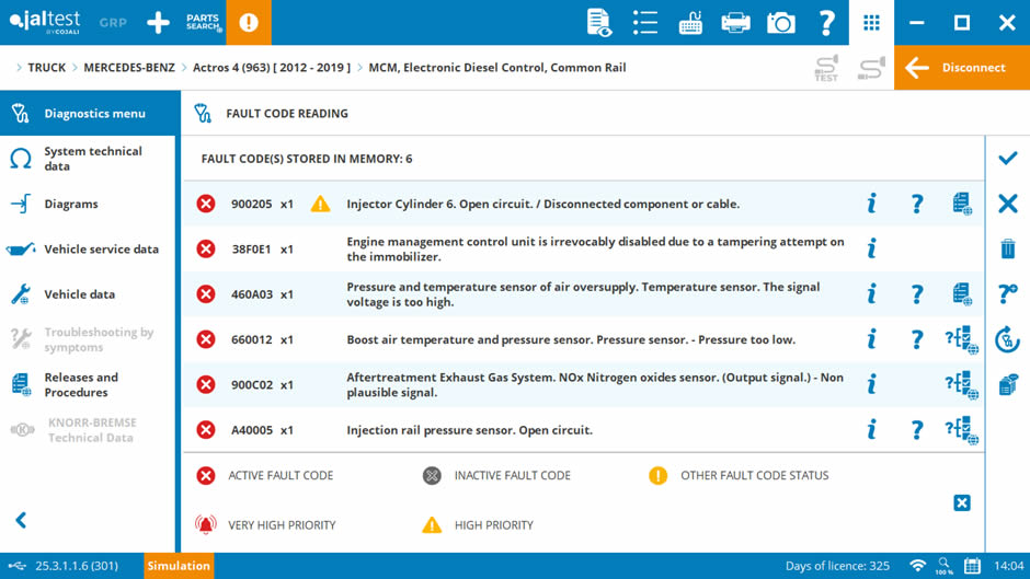 Fault Reading Code