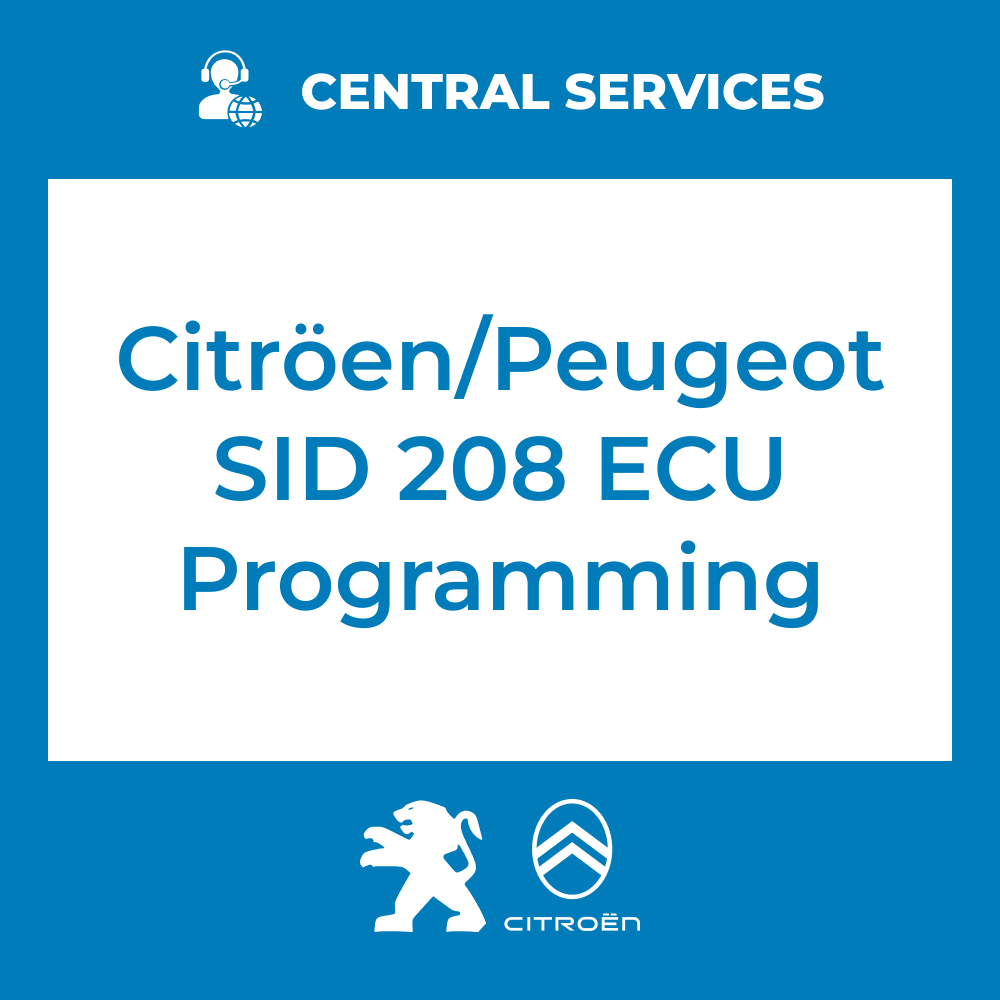 Citröen/Peugeot SID 208 ECU Programming (Central Services) - 71101101