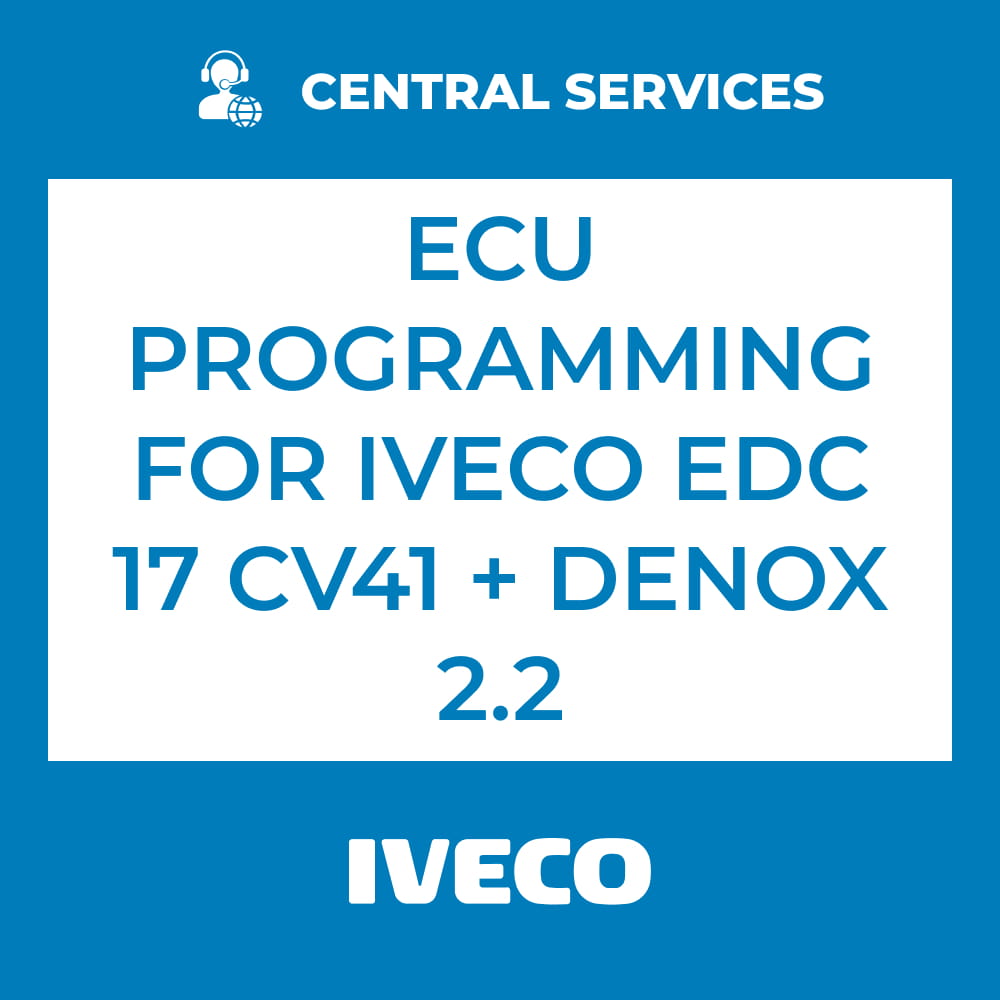 ECU Programming for Iveco EDC 17 CV41 + DENOX 2.2 (2 "COINS" REQUIRED) (Central Services) - 71101119