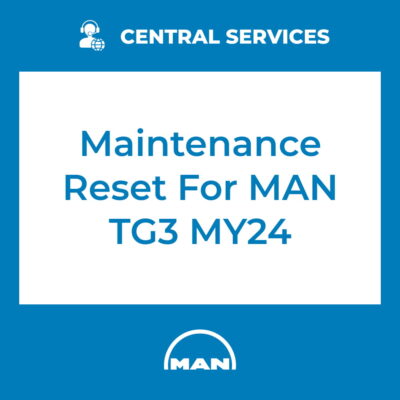 Maintenance Reset For MAN TG3 MY24 (Central Services) - 71101148