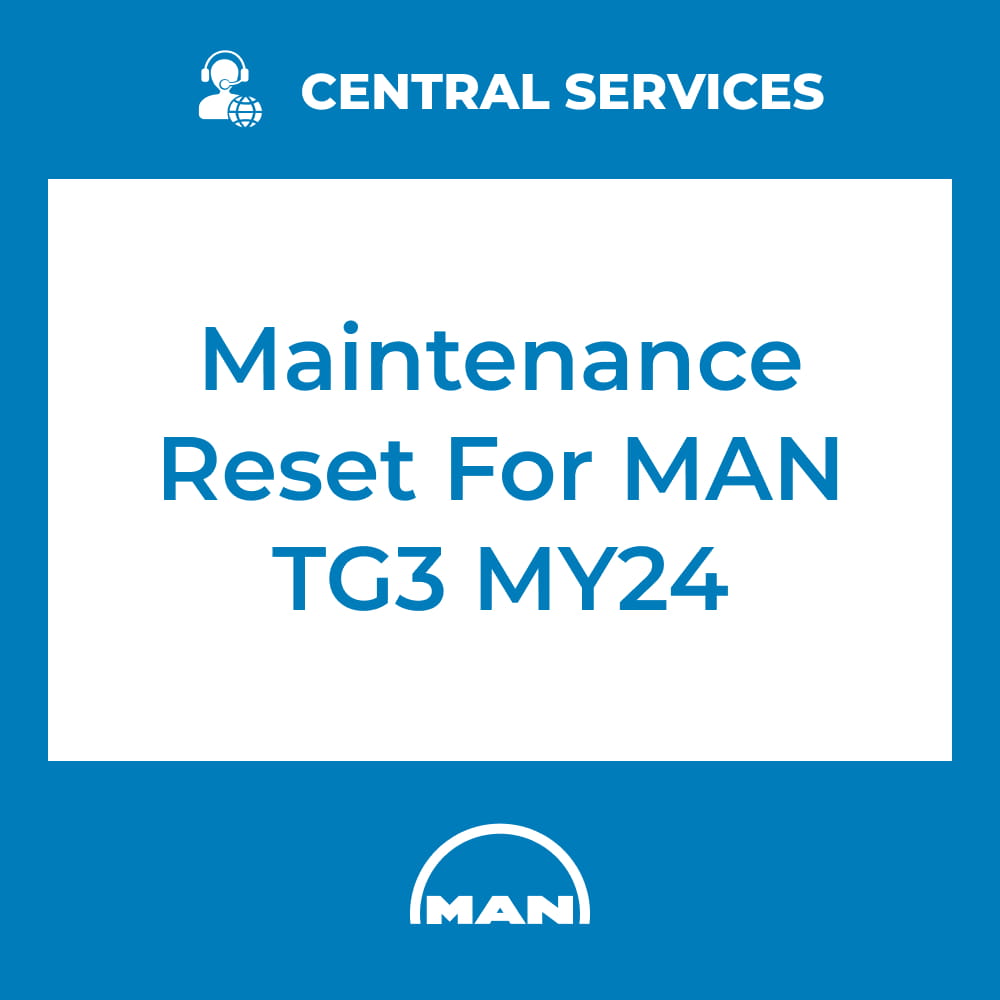 Maintenance Reset For MAN TG3 MY24 (Central Services) - 71101148